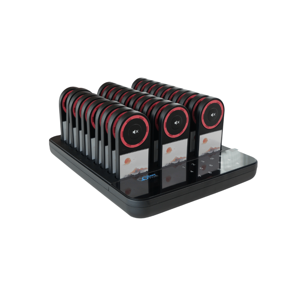 เครื่องเรียกคิวไร้สาย EASYPRINT QS-5230 จำนวน 30 เพจเจอร์ สีดำ
